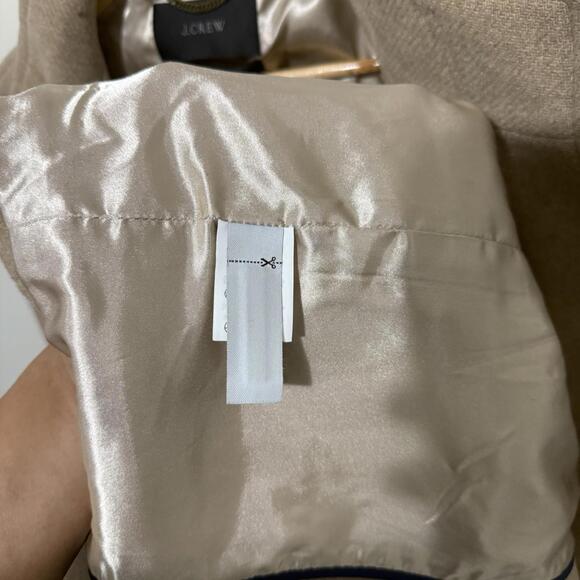 J.Crew Stadium Cloth Nello Gori Wool Blend Coat Beige Size 12  Outdoor Women’s - Picture 6 of 9